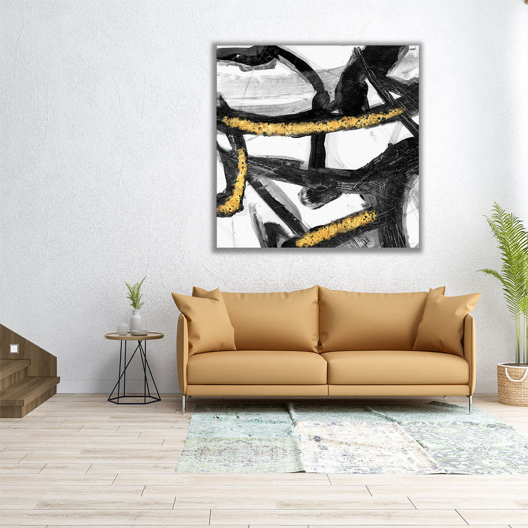 Square canvas print with graphic contrast