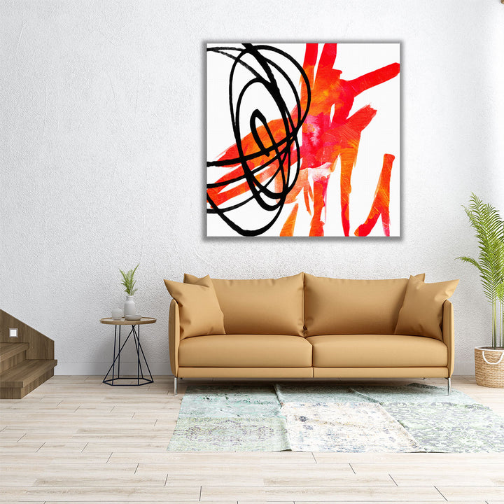24x24 wrapped canvas orange canvas art