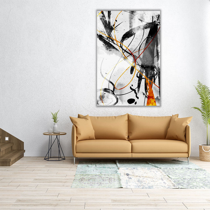 24x36 canvas art shimmering monochrome details