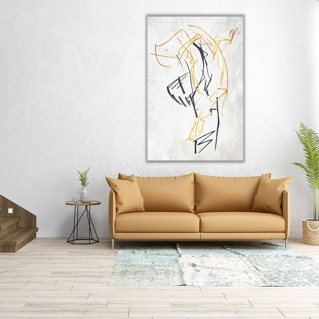 40x60 Wall Art – large vertical print with abstract lines