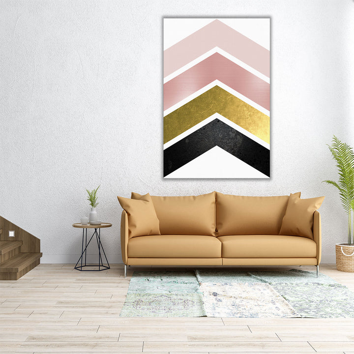 24x36 wrapped canvas black white gold