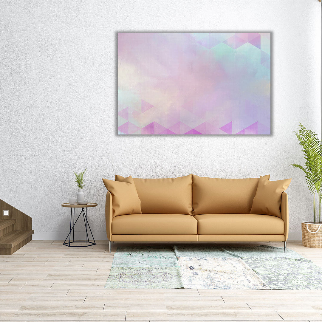 Horizontal purple minimalist canvas art
