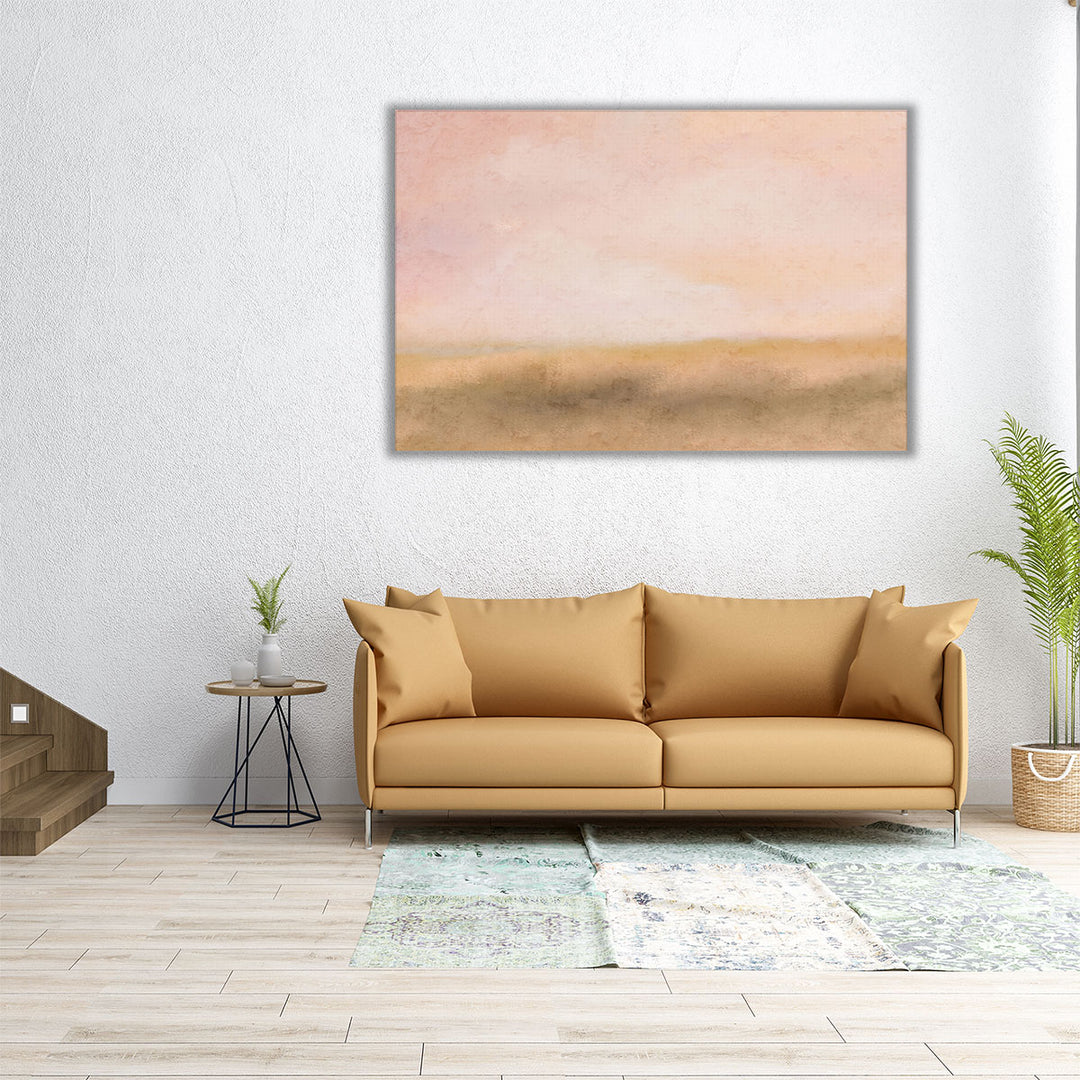 Neutral dusk wrapped canvas artwork