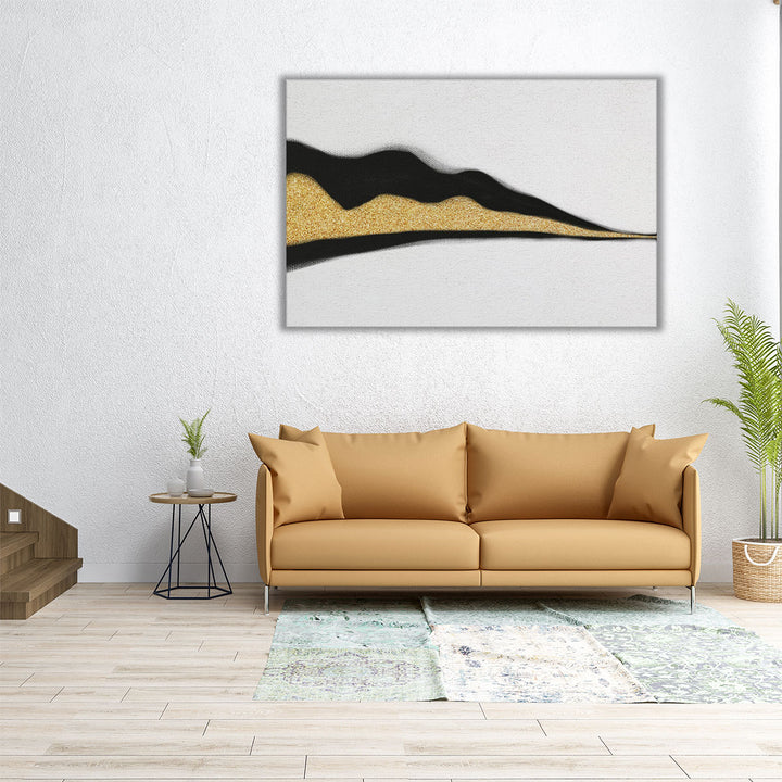 24x16 wrapped canvas black gold print
