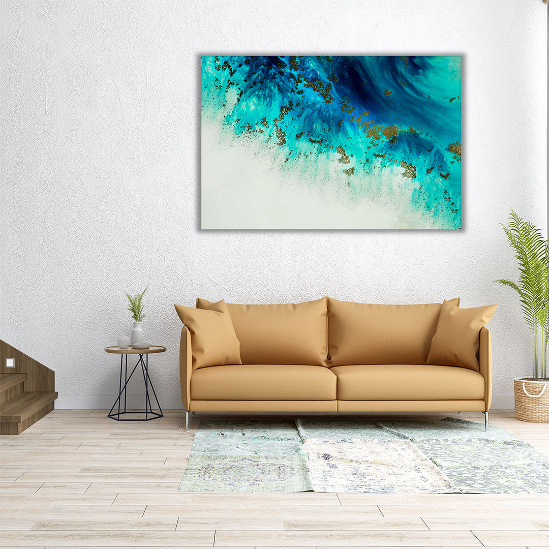 Square canvas art with soft abstract motion