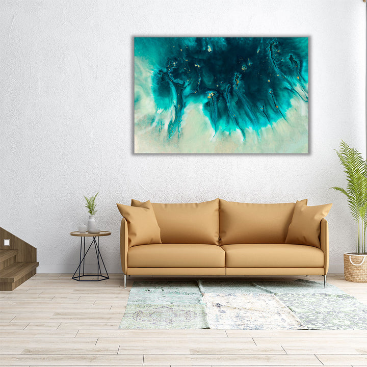 Aqua Echoes - Canvas Print Wall Art