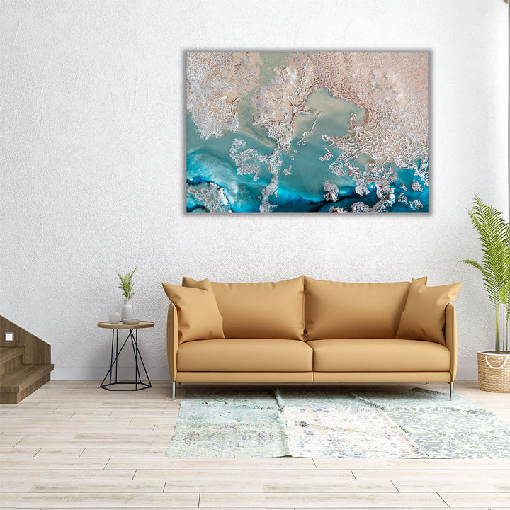 24x36 contemporary wall art blue neutral