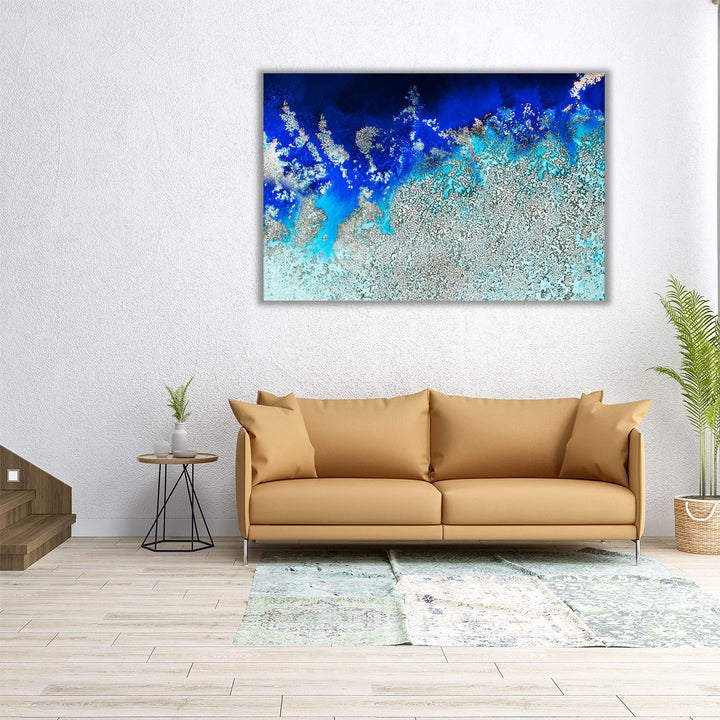 36x24 Hallway Wall Decor striking blue print