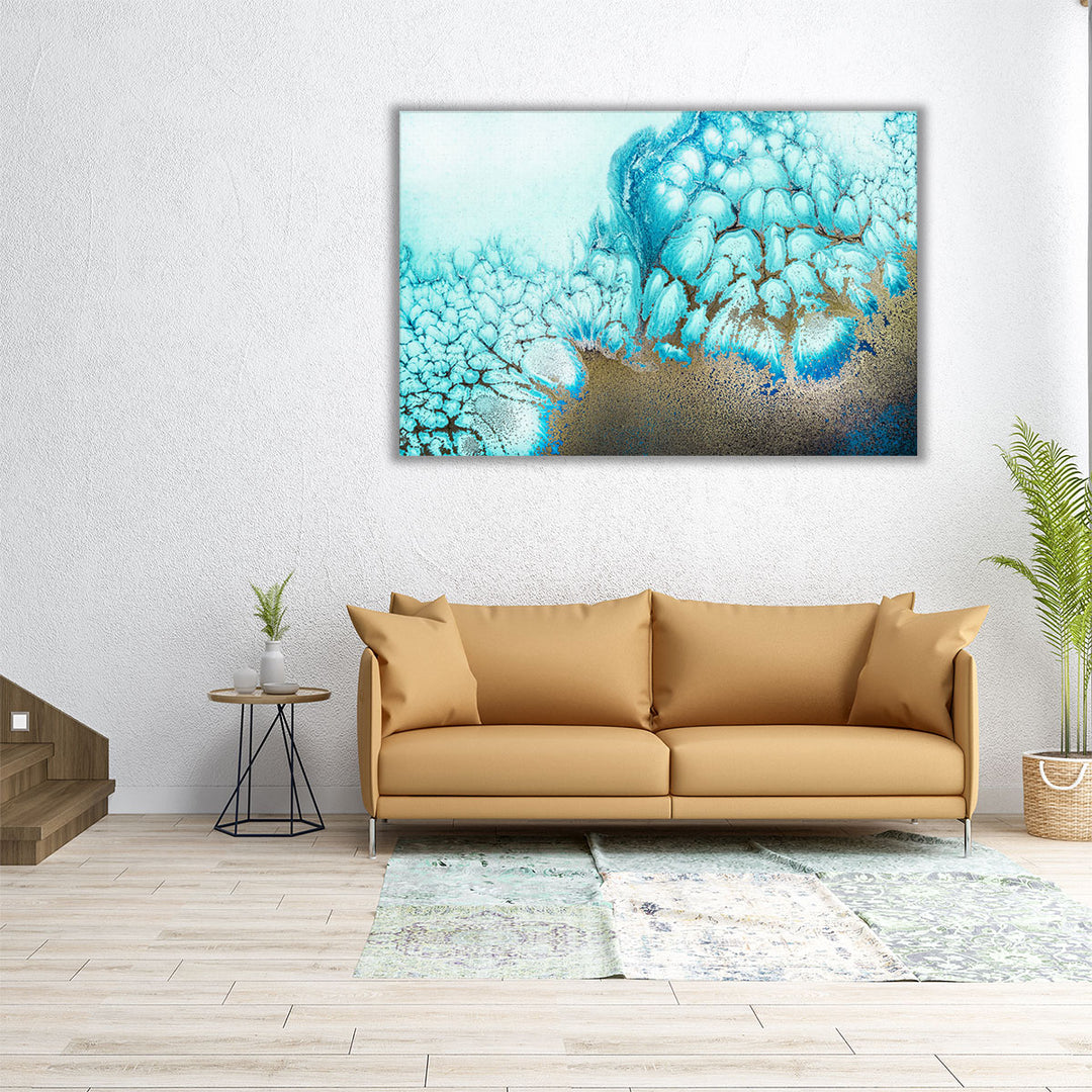 24x16 canvas art blue marble print