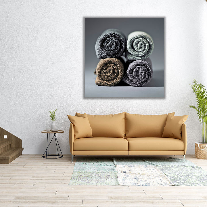 Rolled Towels - Canvas Print Wall Art