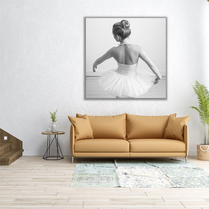 Young Ballerina Dancing - Canvas Print Wall Art