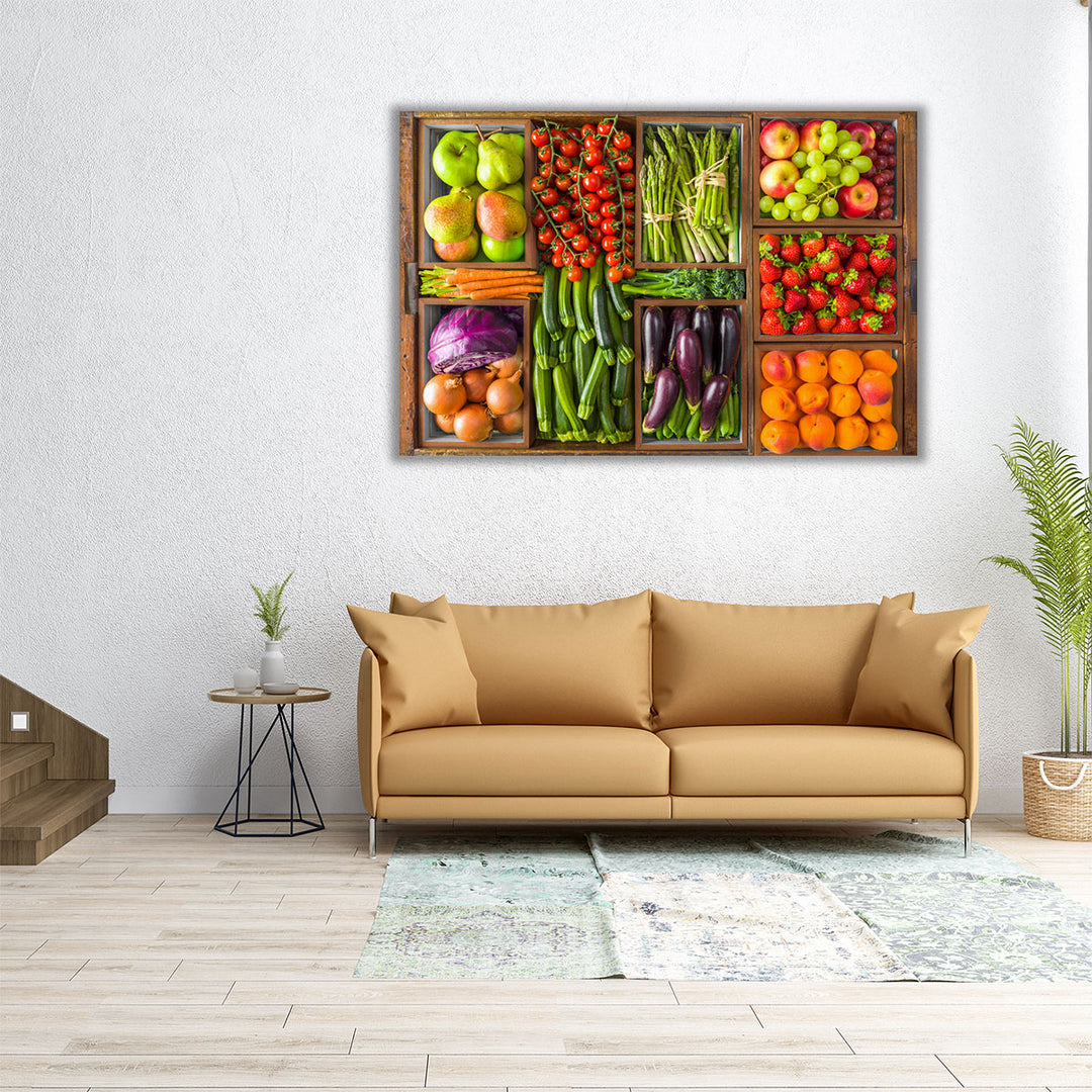 36x24 Canvas Print vibrant fruit arrangement