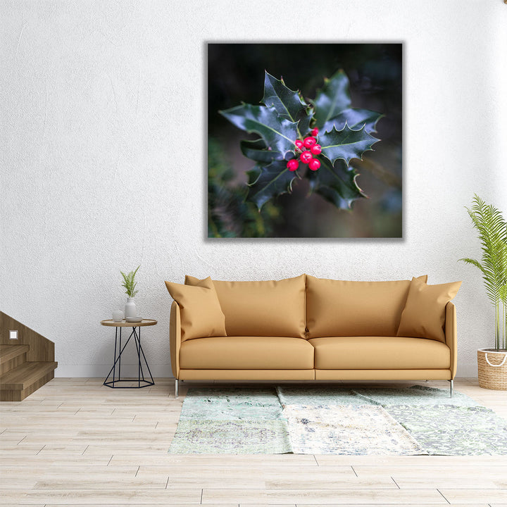 Christmas Holly - Canvas Print Wall Art