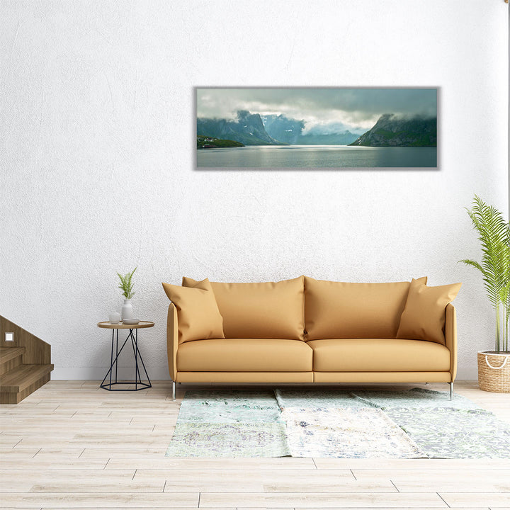 Norwegian fjord, Lofoten, Norway 1 - Canvas Print Wall Art