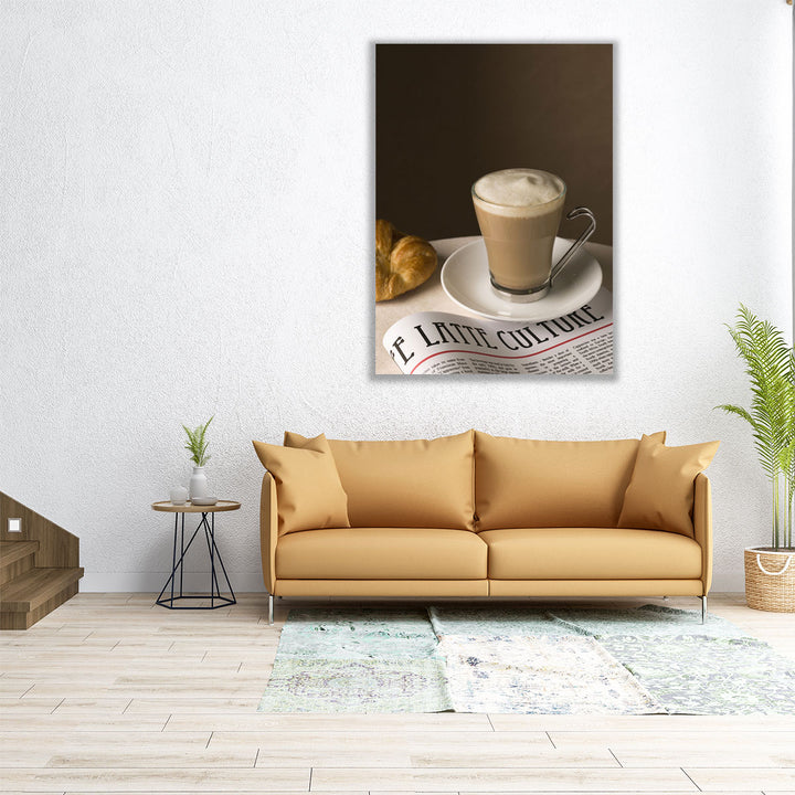 large kitchen art – warm brown coffee scene