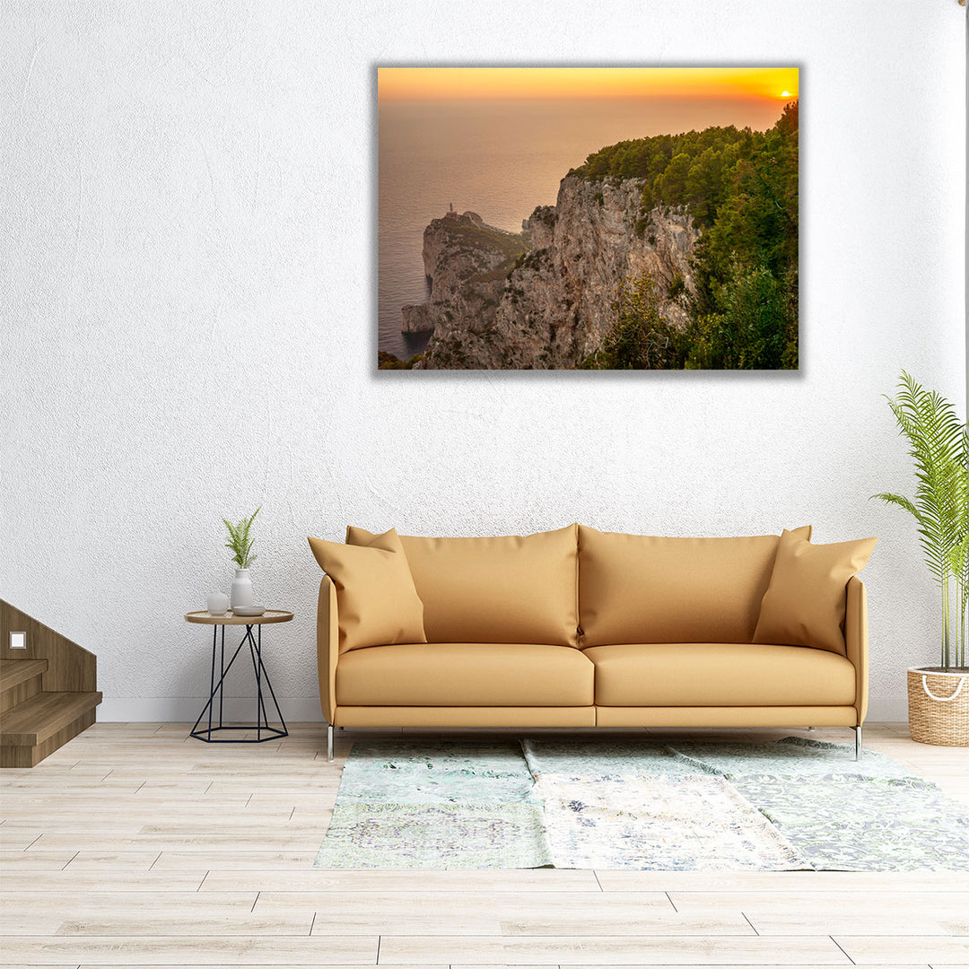 Beautiful Sunset From Capri Island Italy - Canvas Print Wall Art