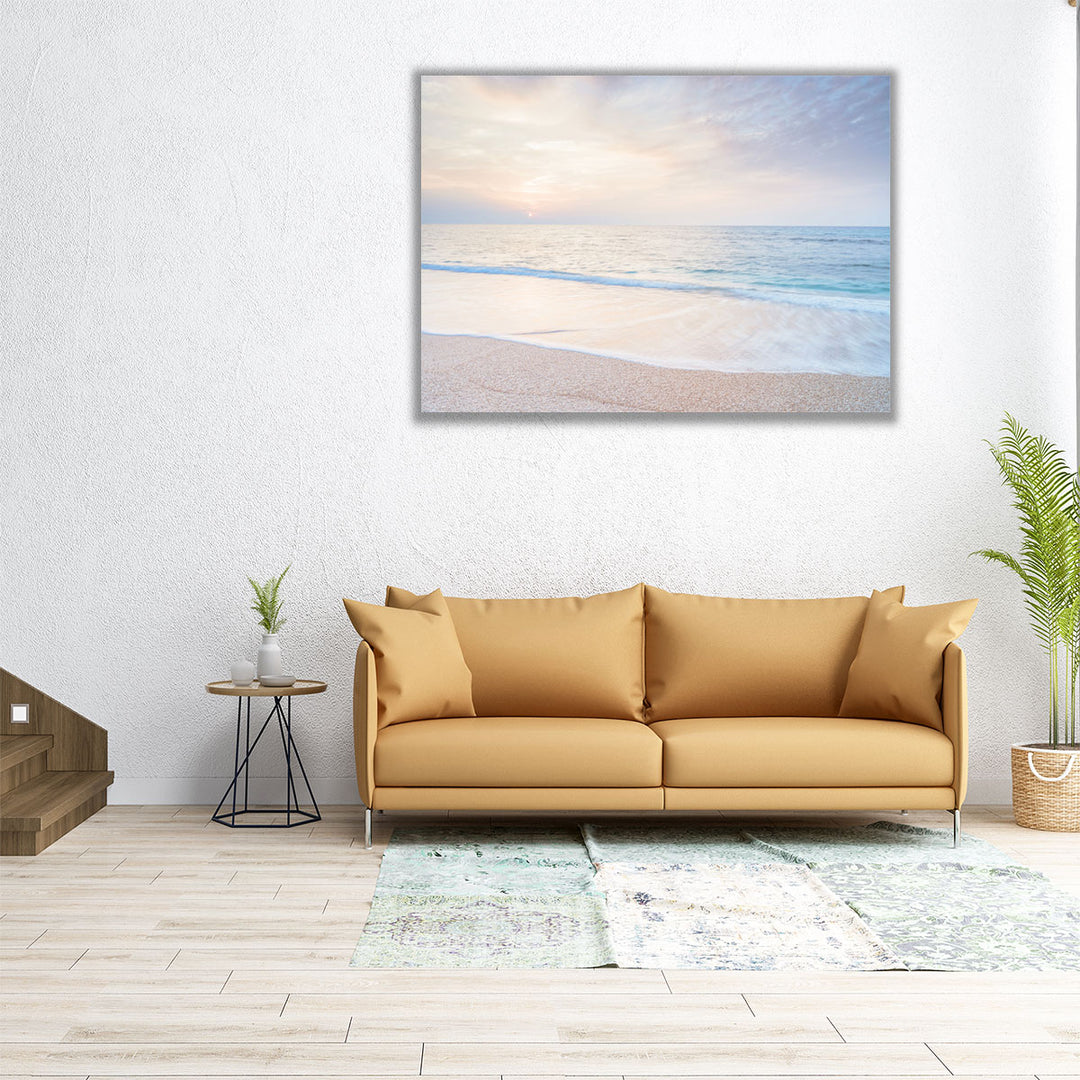 Calm Beach At Sunset - Canvas Print Wall Art