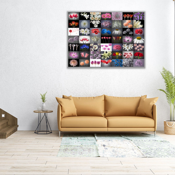 Collage Of Flowers - Canvas Print Wall Art