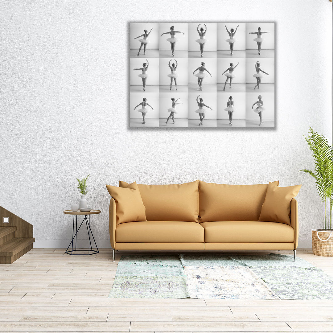 Collage Of Young Female Ballerina Neutral - Canvas Print Wall Art