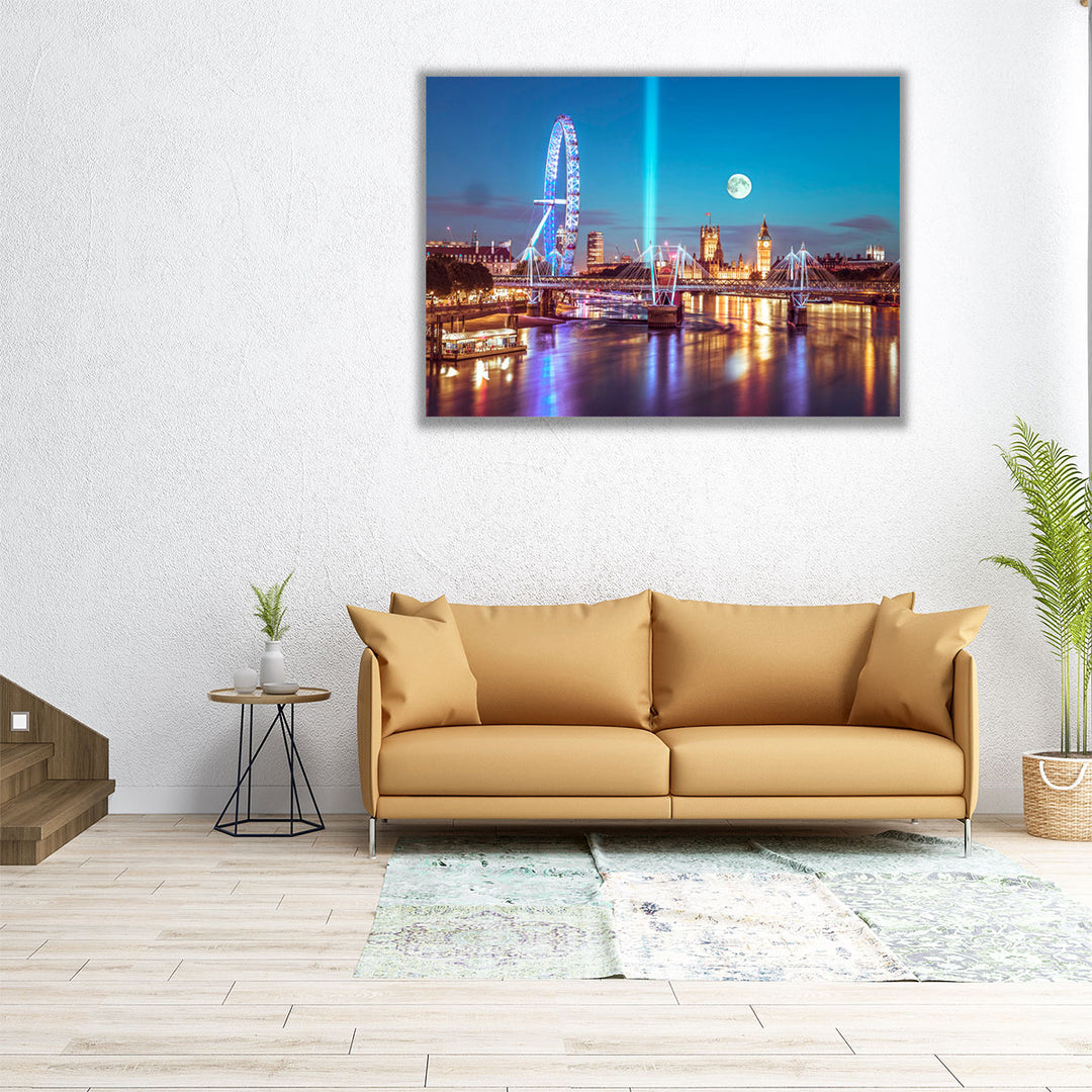 London Skyline Across The River - Canvas Print Wall Art