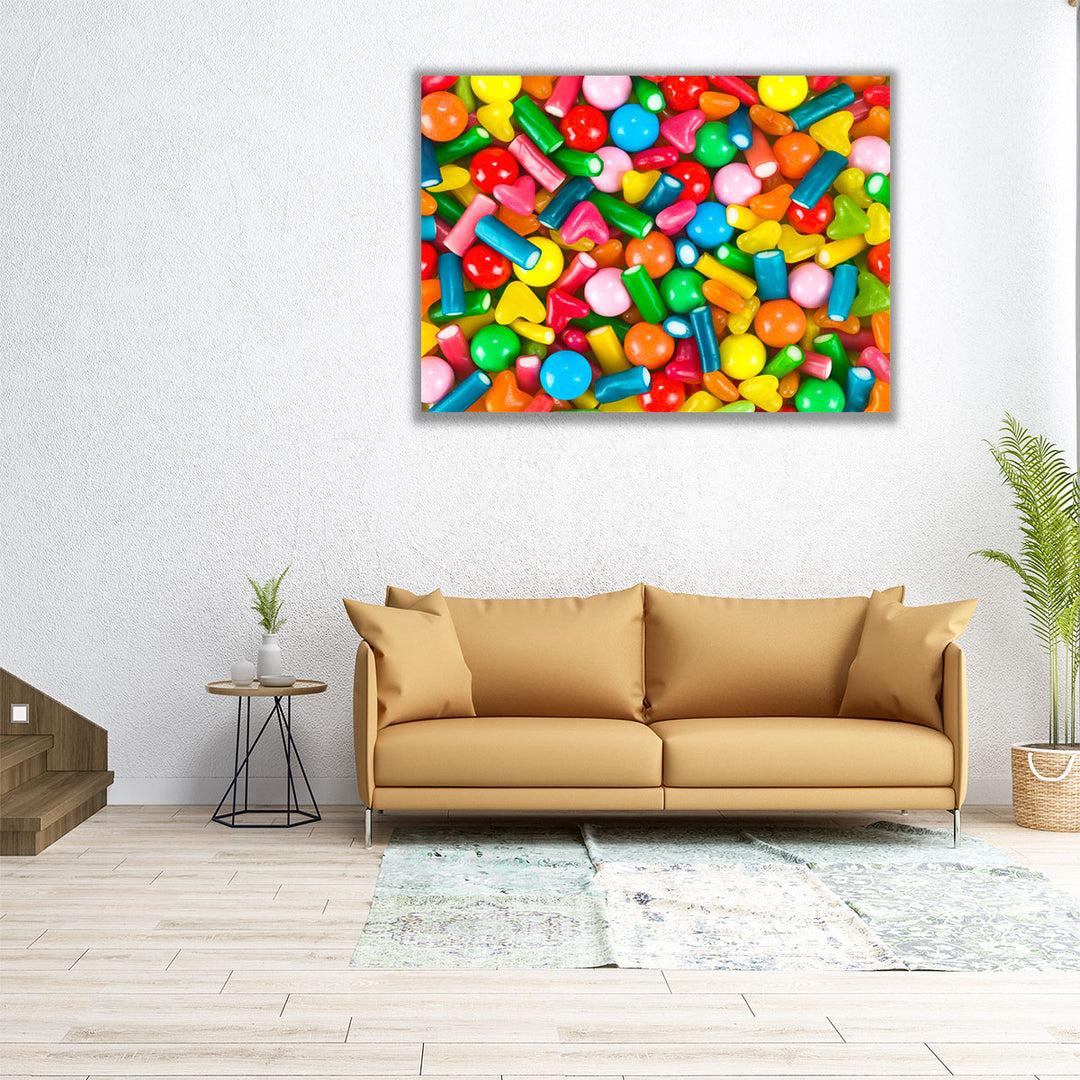 48x36 Canvas Print candy closeup shot