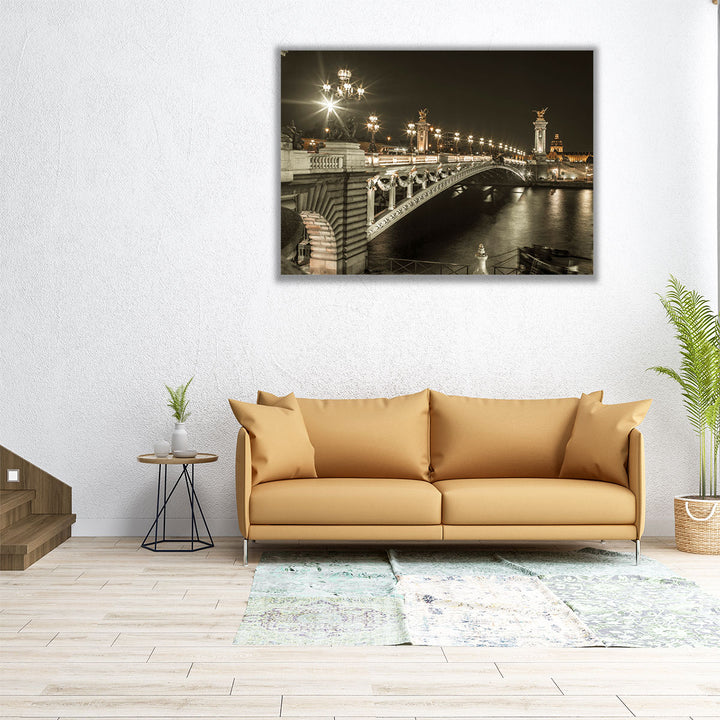 Pont Alexandre III Bridge Over River Seine, Paris - Canvas Print Wall Art
