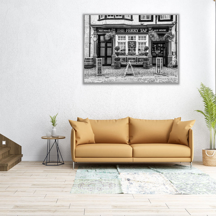 Cafe in South Queensferry - Canvas Print Wall Art