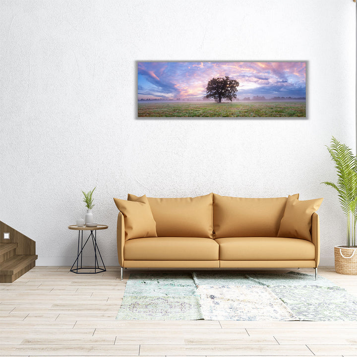 60x20 canvas of tree and open field