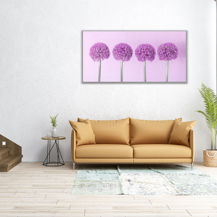 Allium Flowers - Canvas Print Wall Art