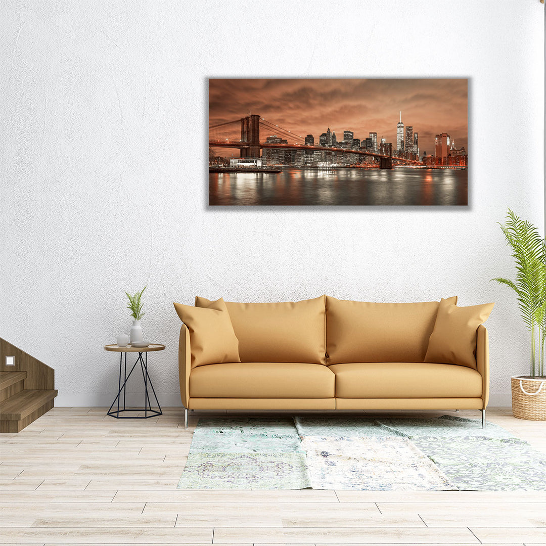 Brooklyn Bridge and Manhattan - Canvas Print Wall Art