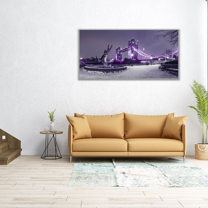 Dolphin Fountain , London - Canvas Print Wall Art