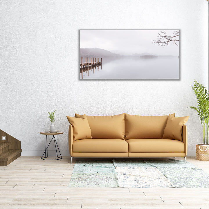 Wooden Pier on the Lake - Canvas Print Wall Art