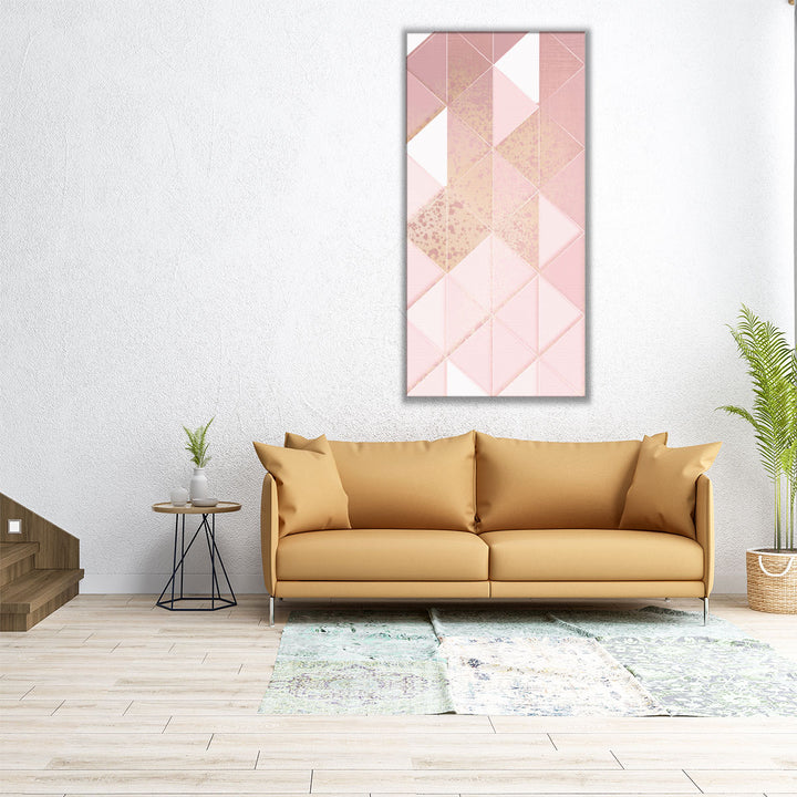 Triangle Blush Panel II - Canvas Print Wall Art
