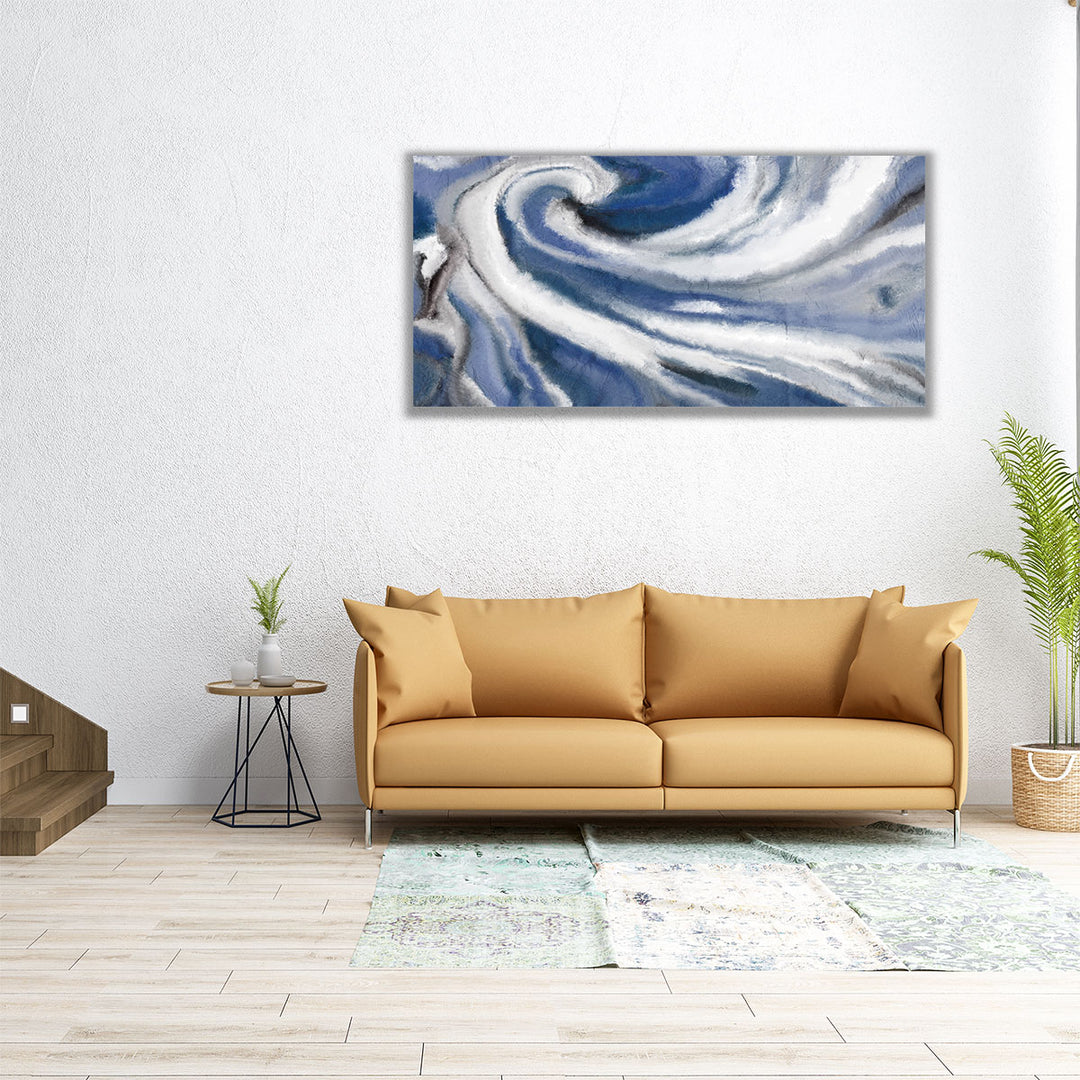 Indigo Swirl - Canvas Print Wall Art