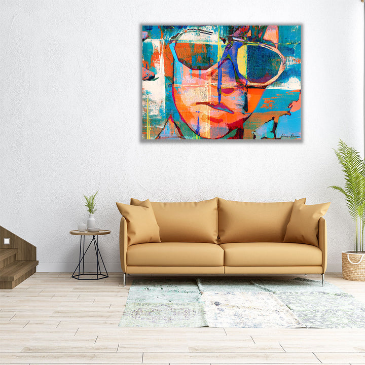 Abstract Facial Fusion - Canvas Print Wall Art