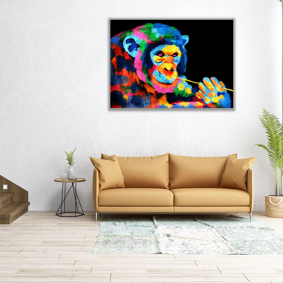 Monkey Color Burst 1 - Canvas Print Wall Art