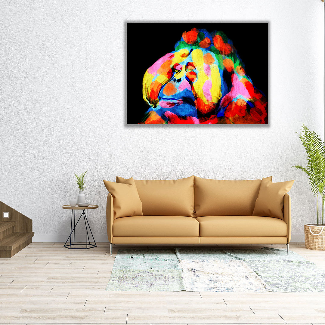 Monkey Color Burst 2 - Canvas Print Wall Art