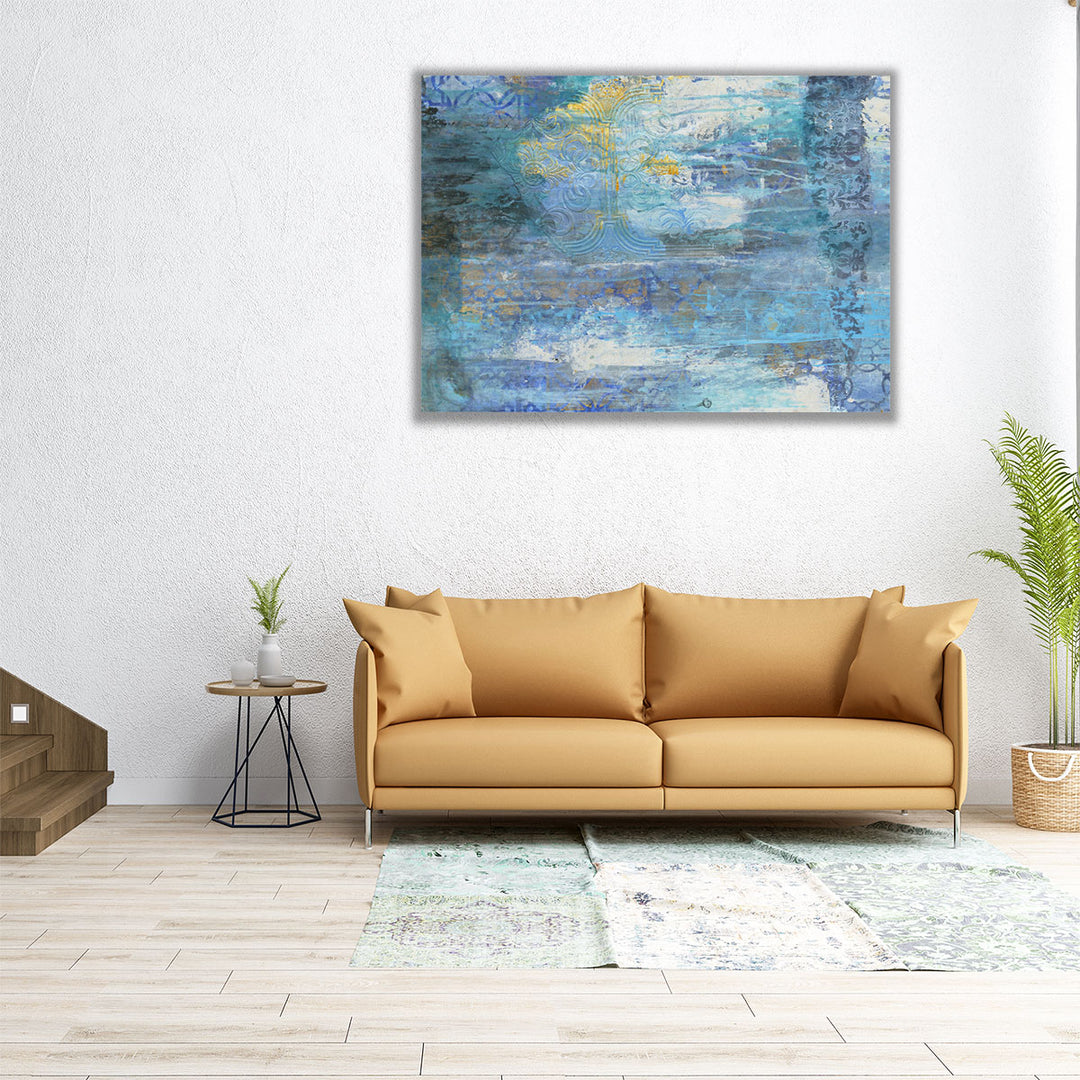 Sapphire Collision - Canvas Print Wall Art