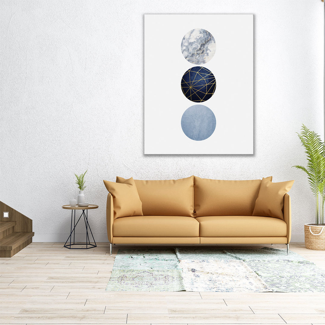 Navy Gold - Canvas Print Wall Art