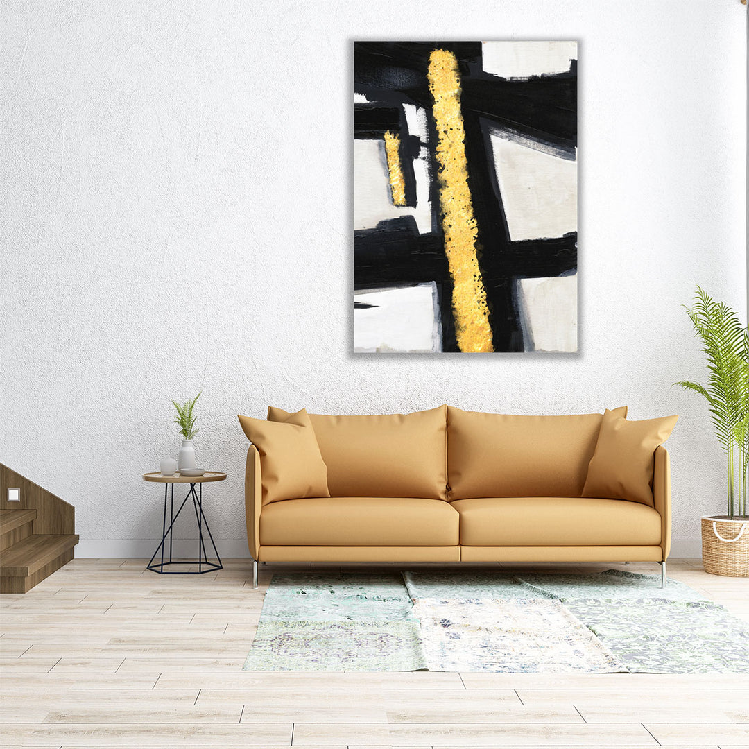 Divine Streaks 2 Black and White - Canvas Print Wall Art
