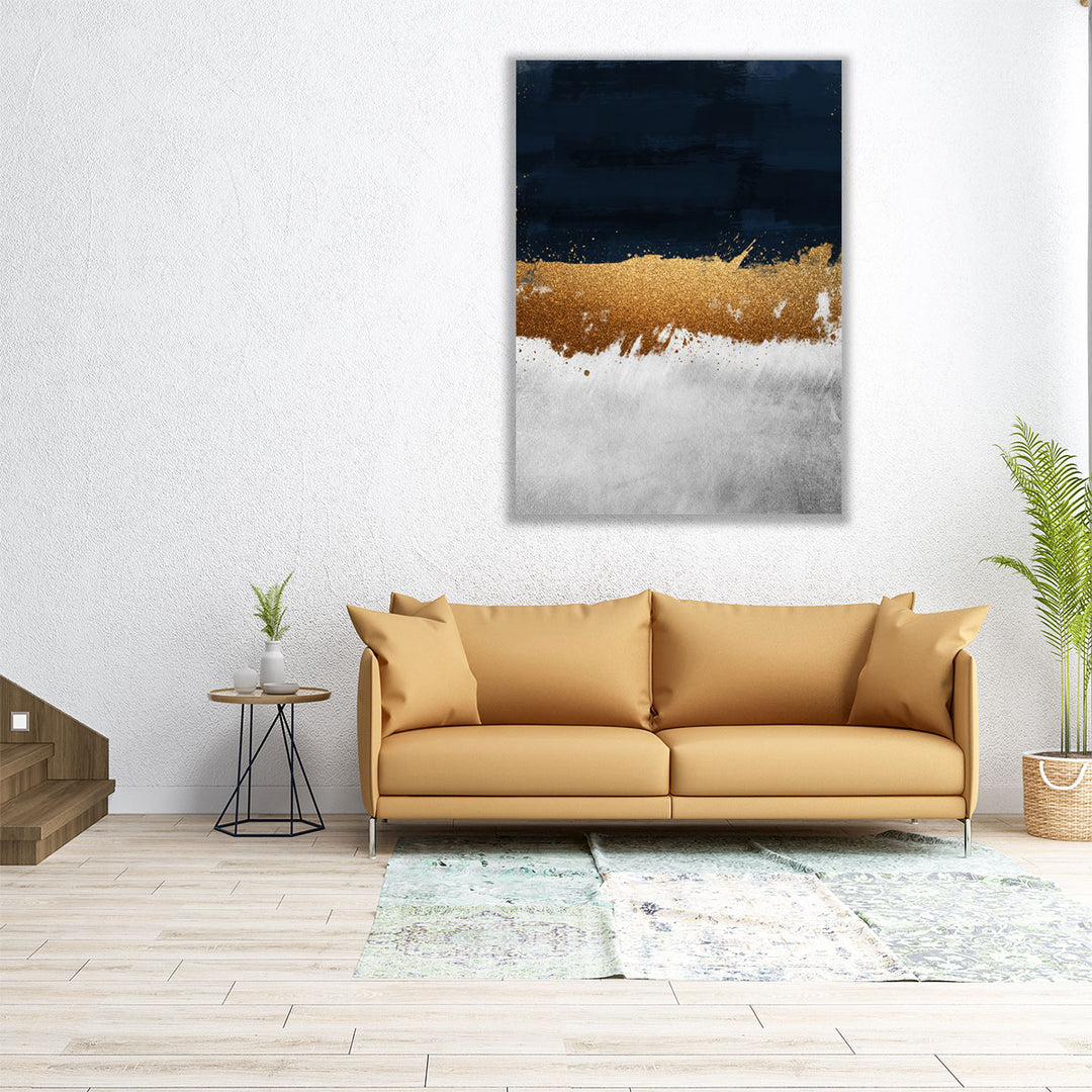 Glitzy Strike 1 Black and White - Canvas Print Wall Art