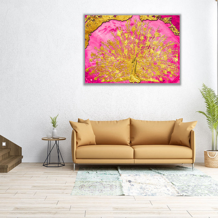 Mesmerizing Pink and Gold - Canvas Print Wall Art