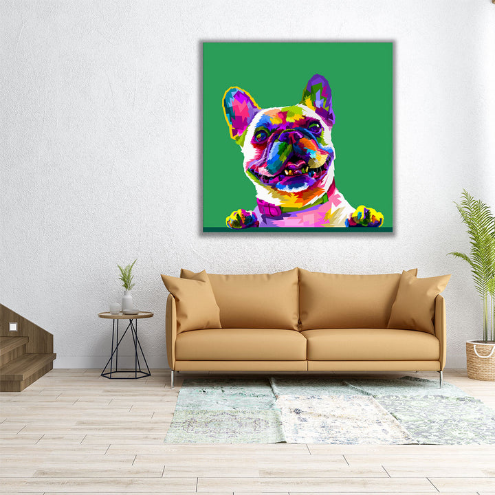 French Bulldog in Pop Art Style - Canvas Print Wall Art
