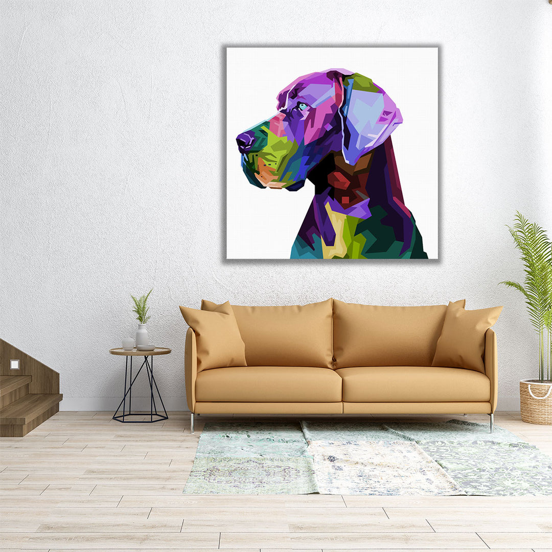 Great Dane Dog in Pop Art Style - Canvas Print Wall Art
