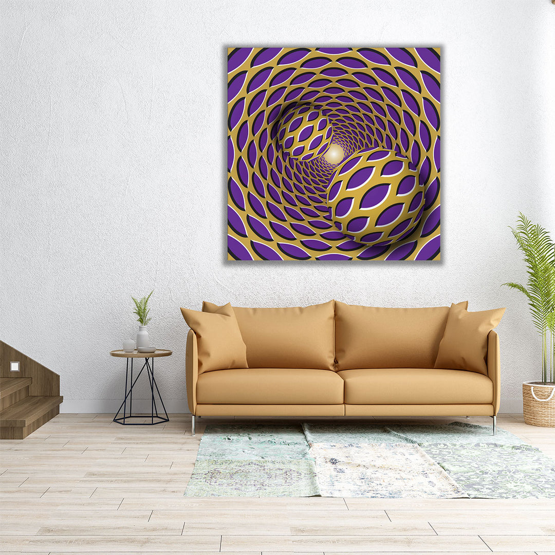 Psychedelic Abstract Art - Two Moving Balls - Canvas Print Wall Art