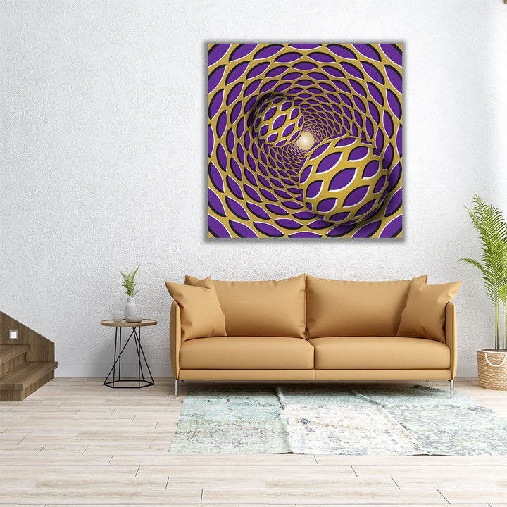 Psychedelic Abstract Art - Two Moving Balls - Canvas Print Wall Art