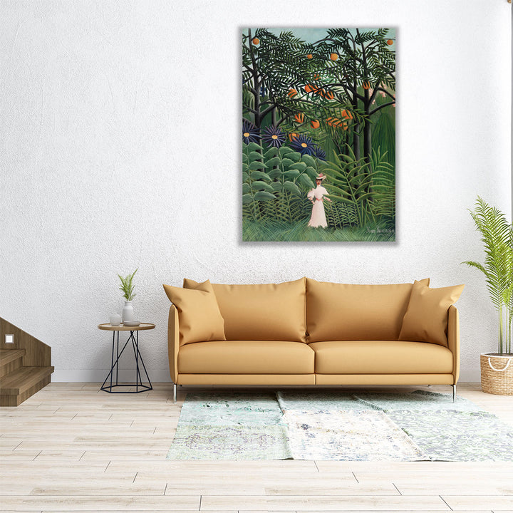 Woman Walking in an Exotic Forest, 1905 - Canvas Print Wall Art