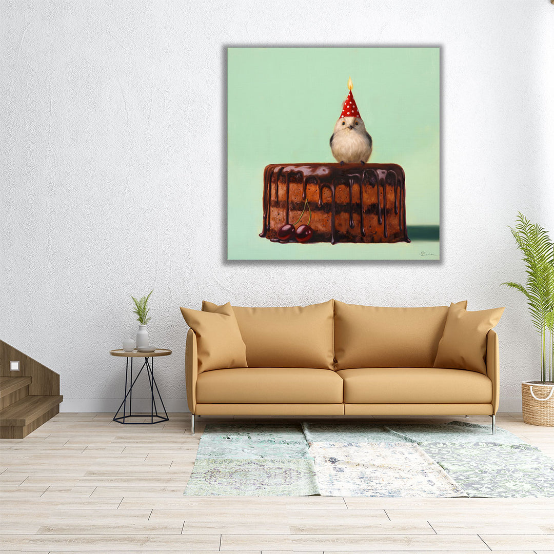 large kitchen art – bright bird scene