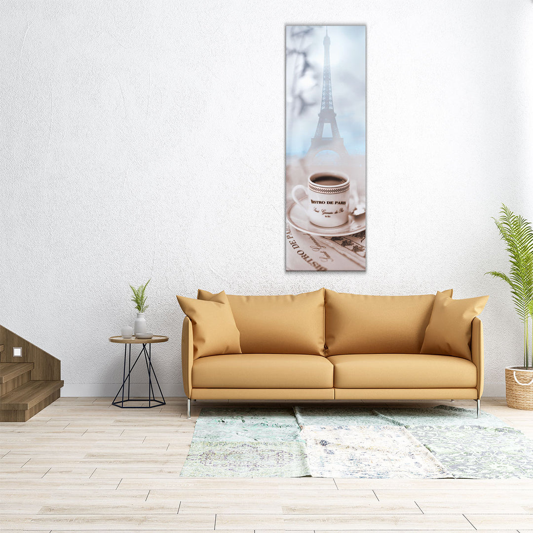 10x30 canvas print coffee cup scene