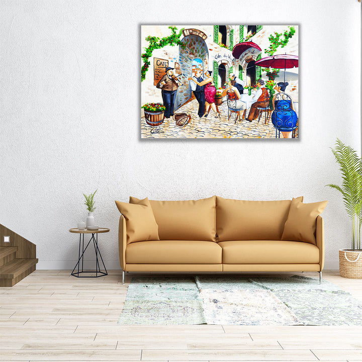 Corner Cafe at Cafe da Vinci - Canvas Print Wall Art
